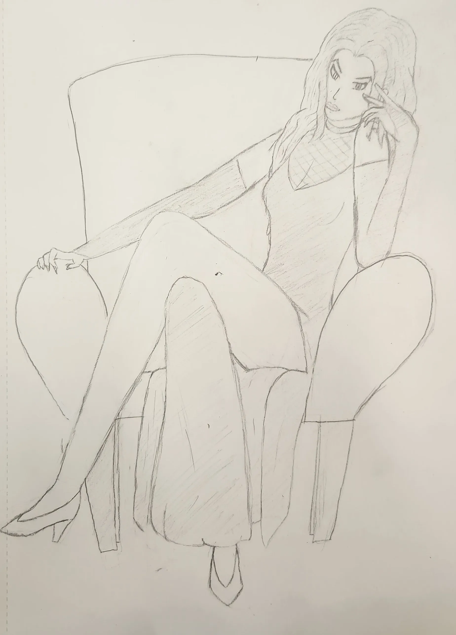 Throne — pencil sketch